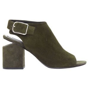 Alexander Wang Suede Silver Cut Out Open Toe Heels